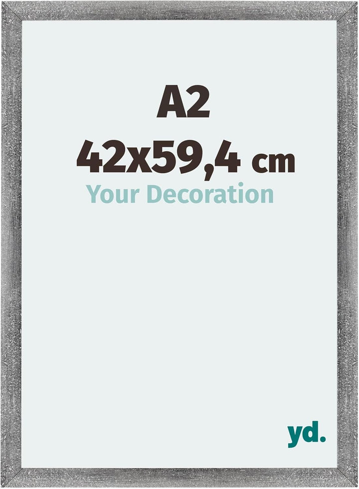 yd. Your Decoration - Bilderrahmen DIN A2 42x59,4 cm - Bilderrahmen aus MDF mit Acrylglas - Antirefl