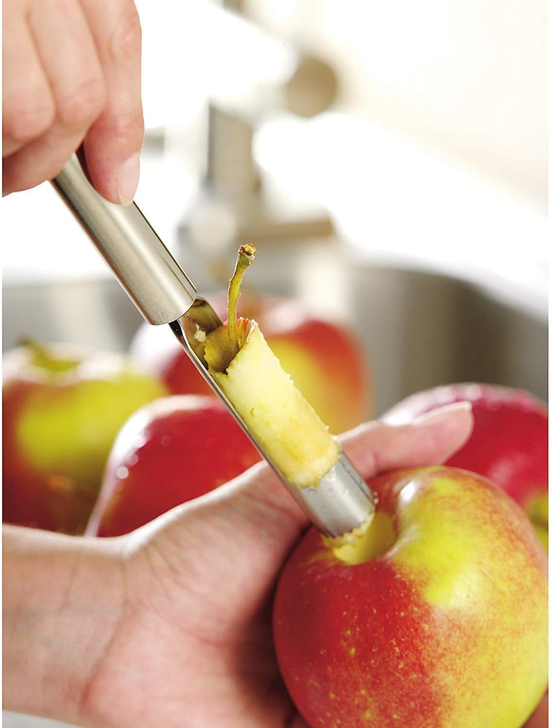 WMF Profi Plus Apfelausstecher 21,5 cm, Cromargan Edelstahl teilmattiert, Apfelkernausstecher ideal