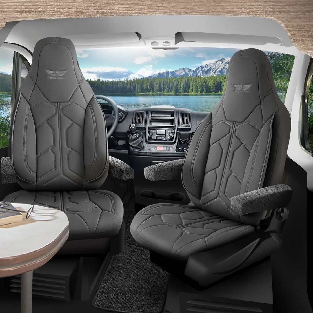 RC Royal Class Pilotensitzbezug Sitzbezüge Schonbezug Set passend für Wohnmobil Ducato Camper Hymer