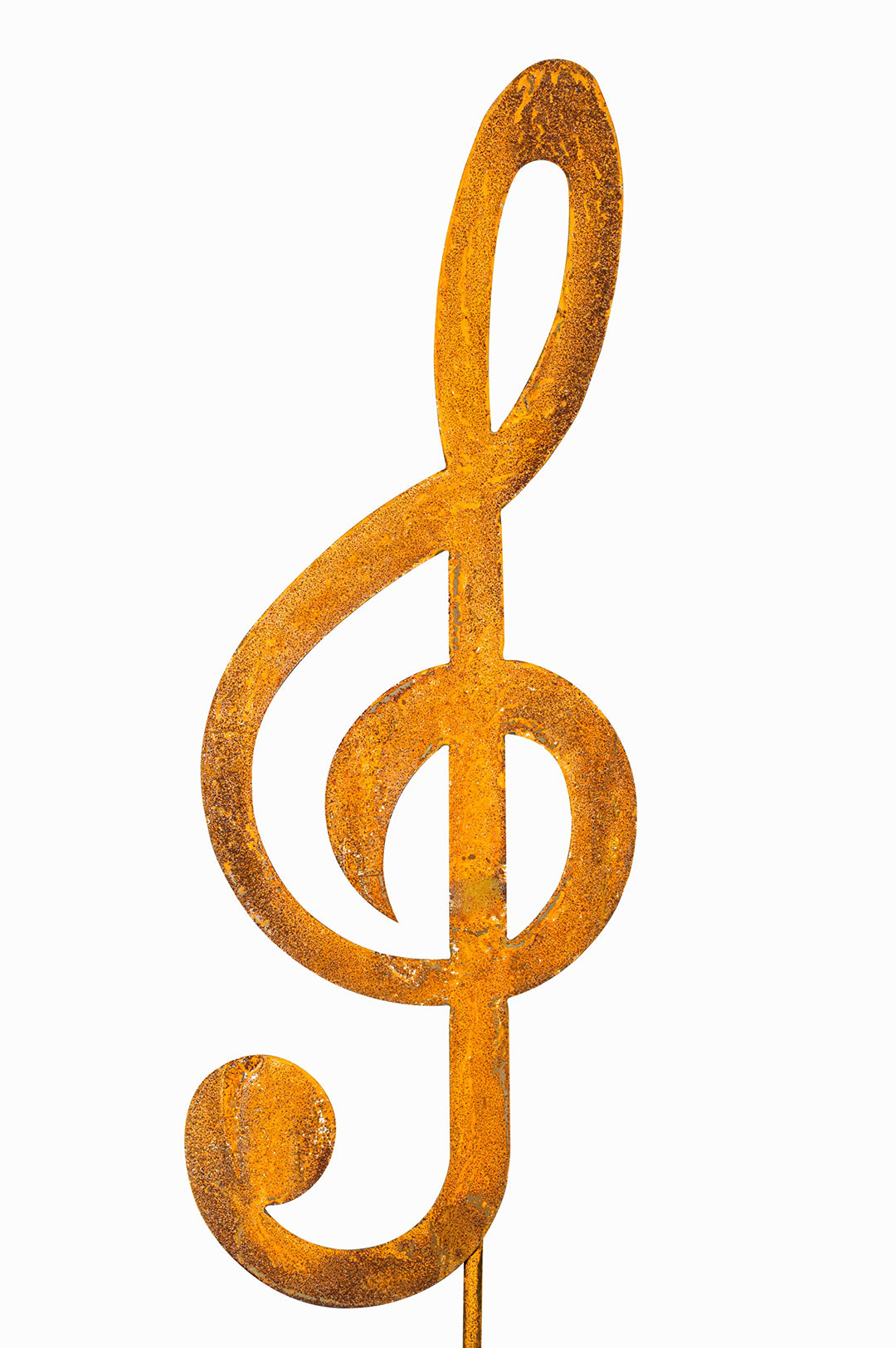 Blümelhuber Kleiner Notenschlüssel Gartenstecker - Rost Deko Figur für den Garten, den Balkon oder a
