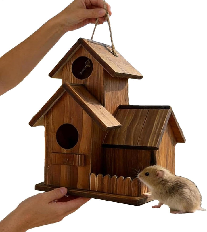 Eichhörnchen-Futterstation | Vorzelt, lustiger Streifenhörnchen-Futterspender, Holz, Eichhörnchen, P