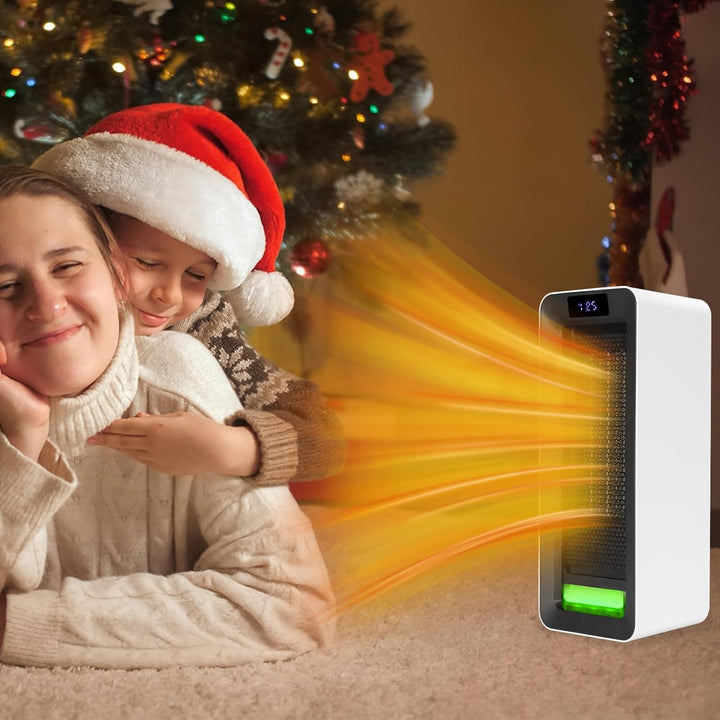 Mingfuxin Heizlüfter Energiesparend, 1500W ECO Heizlüfter Leise, PTC Keramik Heizung mit Thermostat,