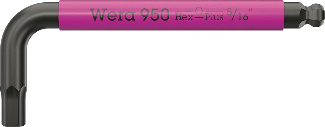 Wera 05022641001 950/9 Hex-Plus Multicolour Imperial 3 Winkelschlüsselsatz, zöllig, BlackLaser, 9-te