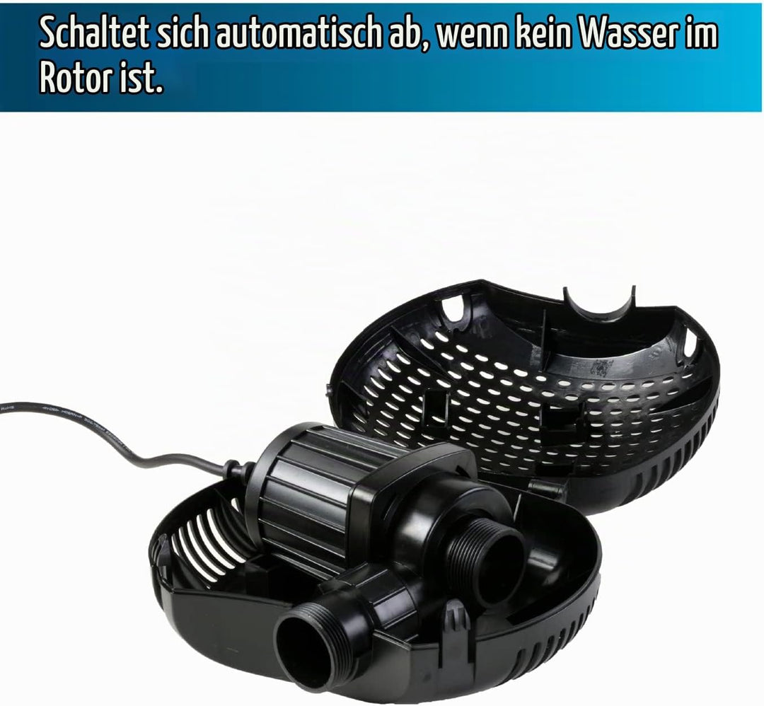 AquaForte EC 6.500 Filter/Teichpumpe, 38 Watt, Maximale Fördermenge 6.500 Liter pro Stunde, Maximale
