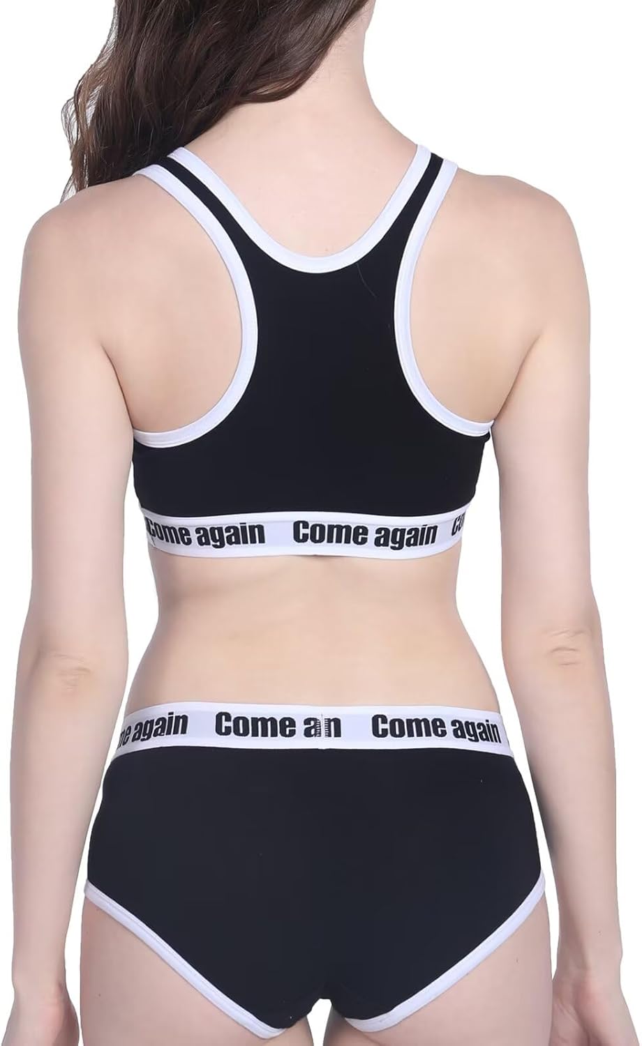 Landofgenie Camisole und Höschen Damen Baumwolle Bralette Set Sport Loungewear Set-Spiel Spielkonsol