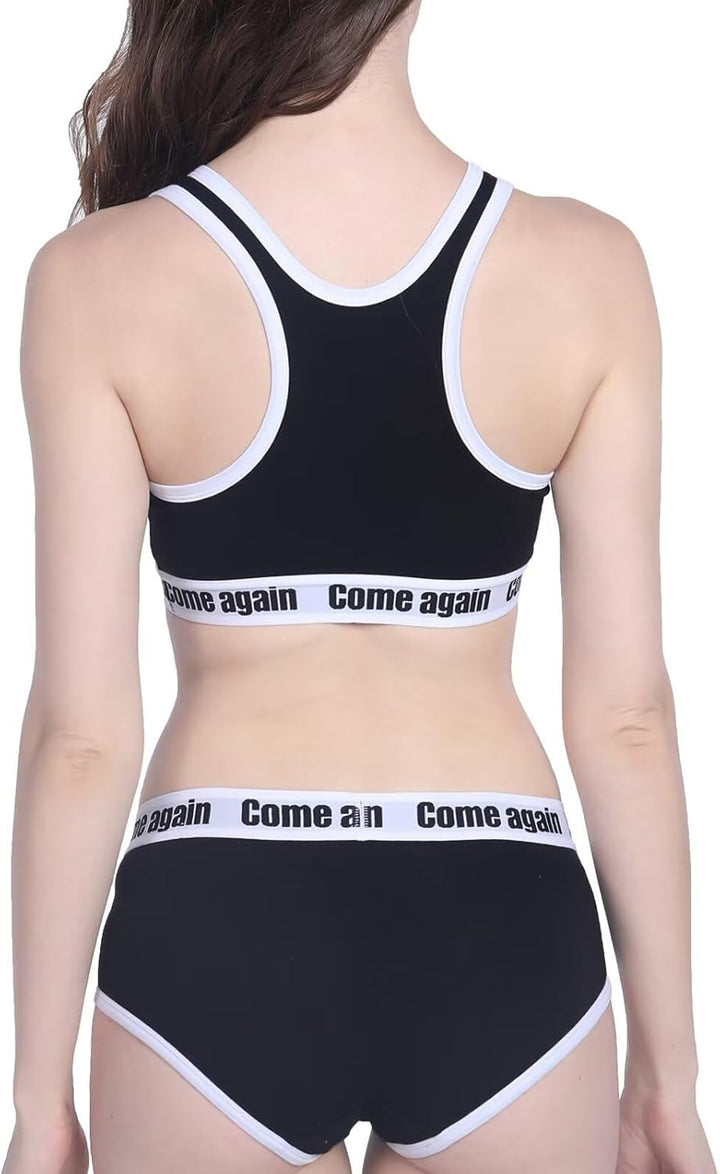Landofgenie Camisole und Höschen Damen Baumwolle Bralette Set Sport Loungewear Set-Spiel Spielkonsol