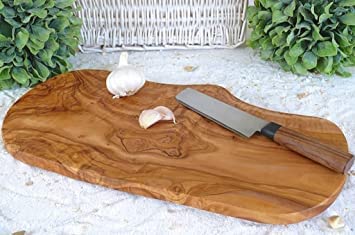 Schneidebrett Olivenholz rustikal - Verschiedene Grössen (40-44 cm)