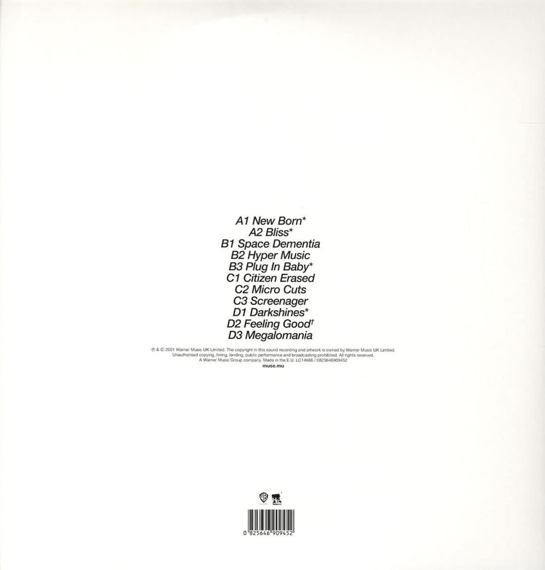 Origin of Symmetry, Vinyl