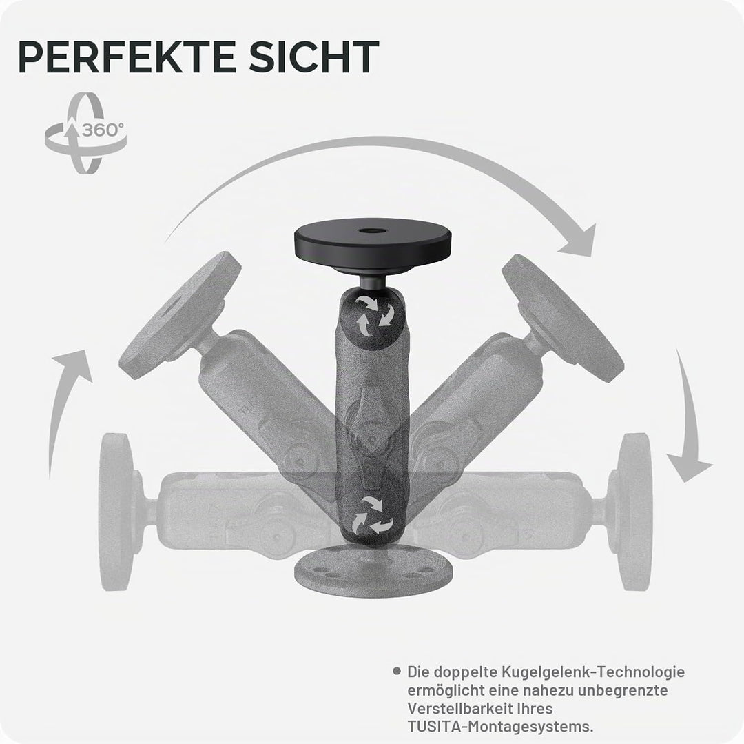 TUSITA 1" Kugel Magnetisches Handy Halterung Adapter Kompatibel mit iPhone MagSafe, für Ram Mount B-