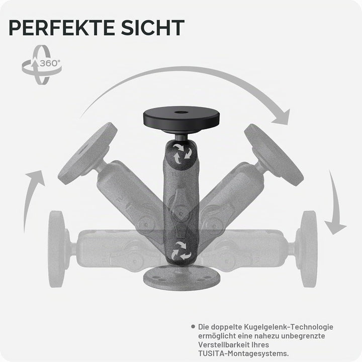 TUSITA 1" Kugel Magnetisches Handy Halterung Adapter Kompatibel mit iPhone MagSafe, für Ram Mount B-