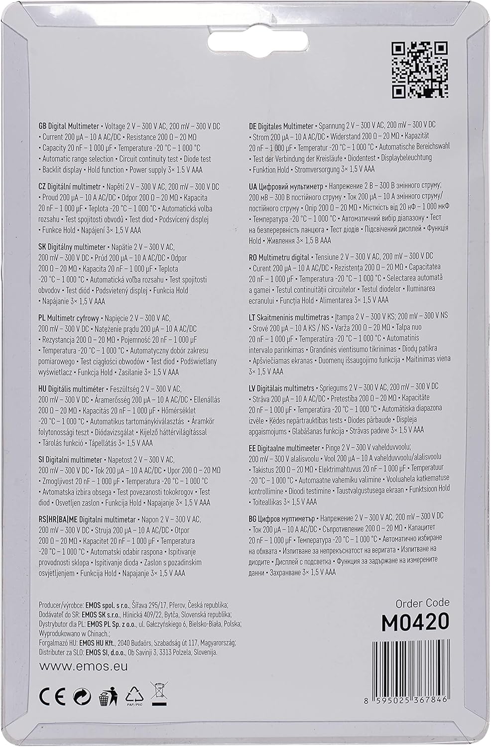 EM420B Digitalmultimeter