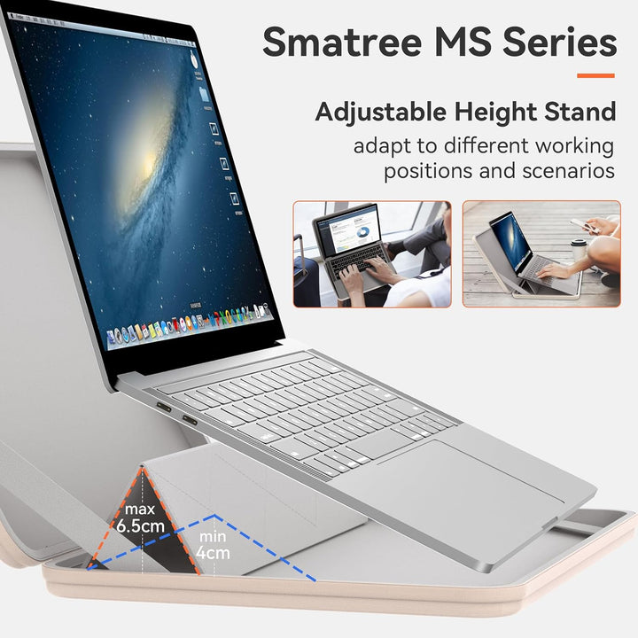 Smatree MS41T Laptop Hartschalenhülle aus Eva mit Laptopständer, für 14 Zoll Dell Pro 14 Premium (PA