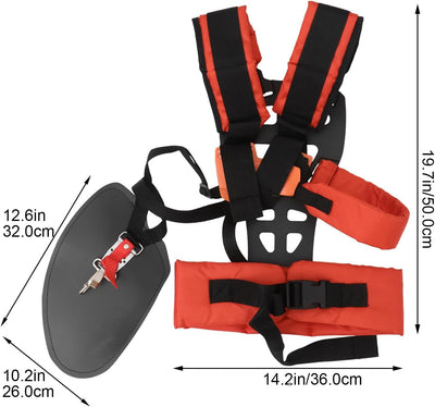 Cabilock Doppel Schultergurt Tragegurt für Motorsense Rasentrimmer Freischneider Rasenmäher Gartenar