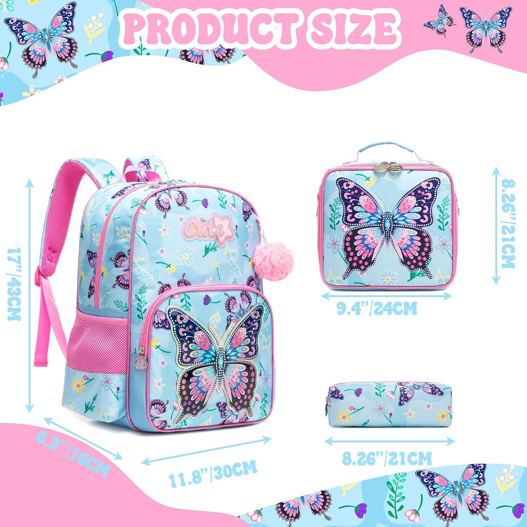 HTgroce Schulrucksack Mädchen Teenager Schultasche Schulranzen Set Rucksack für Mädchen Schule Freiz