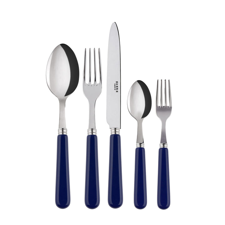 SABRE PARIS - Tafelbesteck-Set, 5-teilig - Pop - Messer, Gabel, Esslöffel, Teelöffel &amp; Kuchengabel -