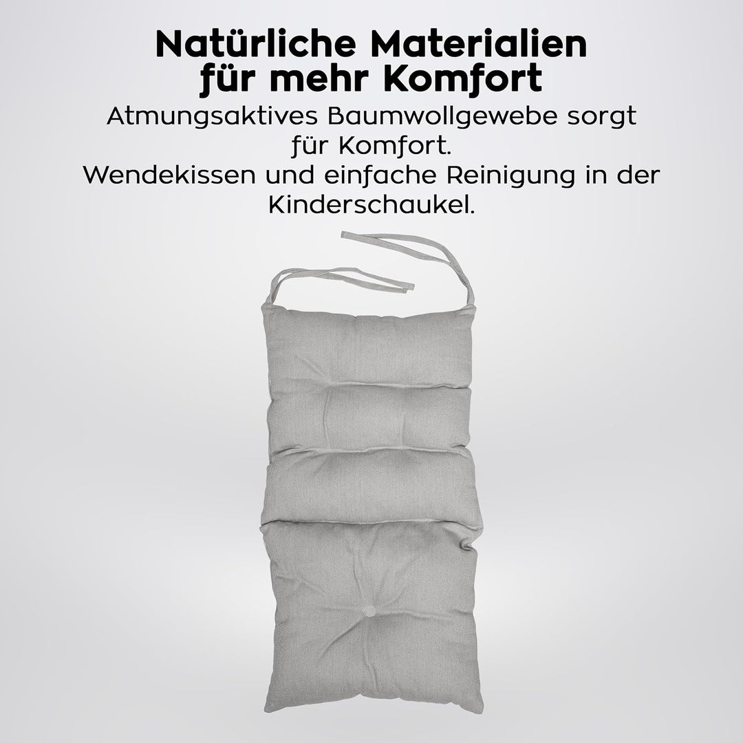 TULANO Hop 40 Grey-White | Kinderschaukel Babywippe Babyliegesitz 3in1 | Schaukel Kleinkindschaukel