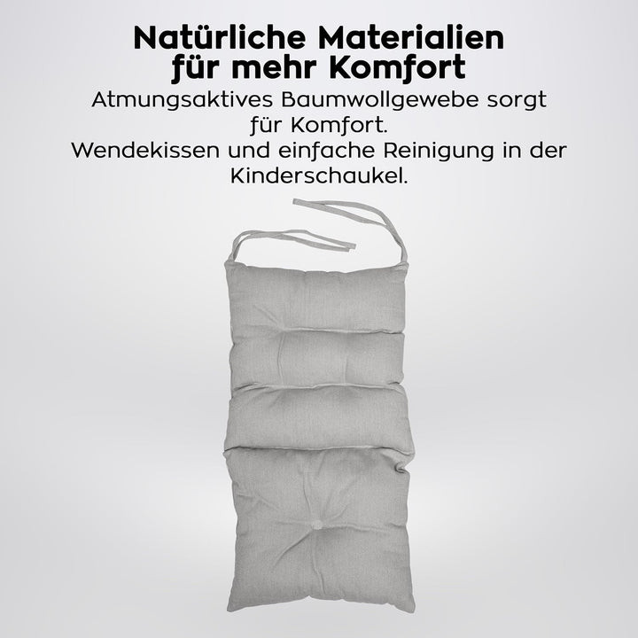 TULANO Hop 40 Grey-White | Kinderschaukel Babywippe Babyliegesitz 3in1 | Schaukel Kleinkindschaukel