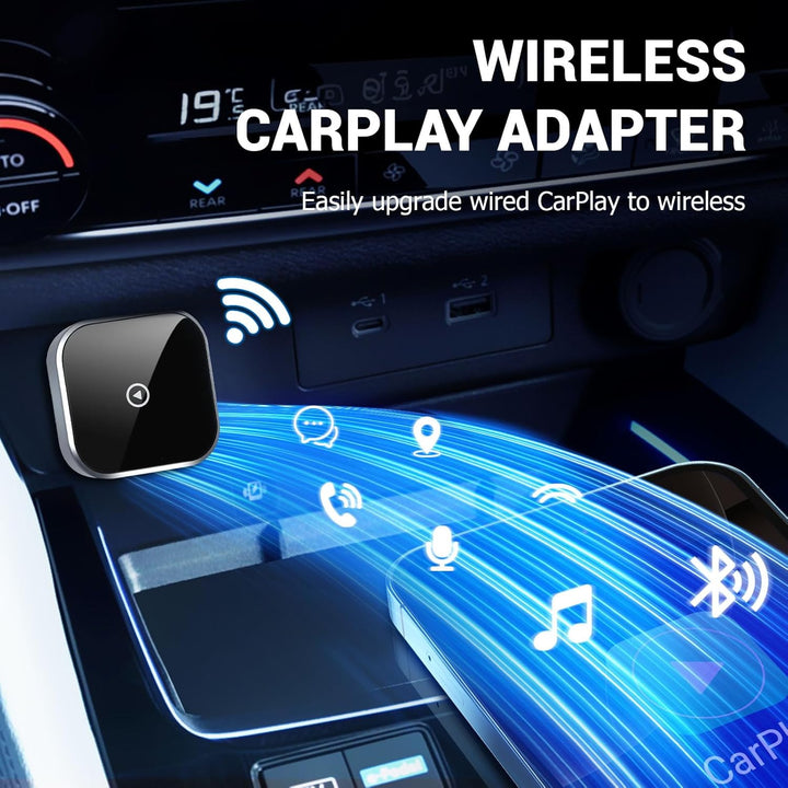 CarPlay Wireless Adapter für iPhone, Wired CarPlay auf kabelloses CarPlay, USB/Type-C, Plug &amp; Play,