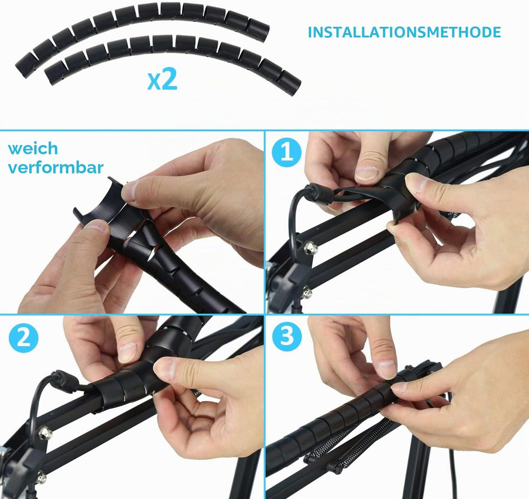 YOUSHARES Wave1 Mikrofon Arm - Wave 3 Mikrofonständer Mikrofonarm Mikrofon Halter mit Klipp Montage