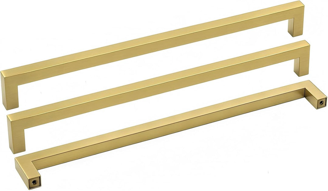 goldenwarm 5 Stück Möbelgriffe Gold Schubladengriffe Gold Küchen Griffe Messing Möbelgriffe Edelstah