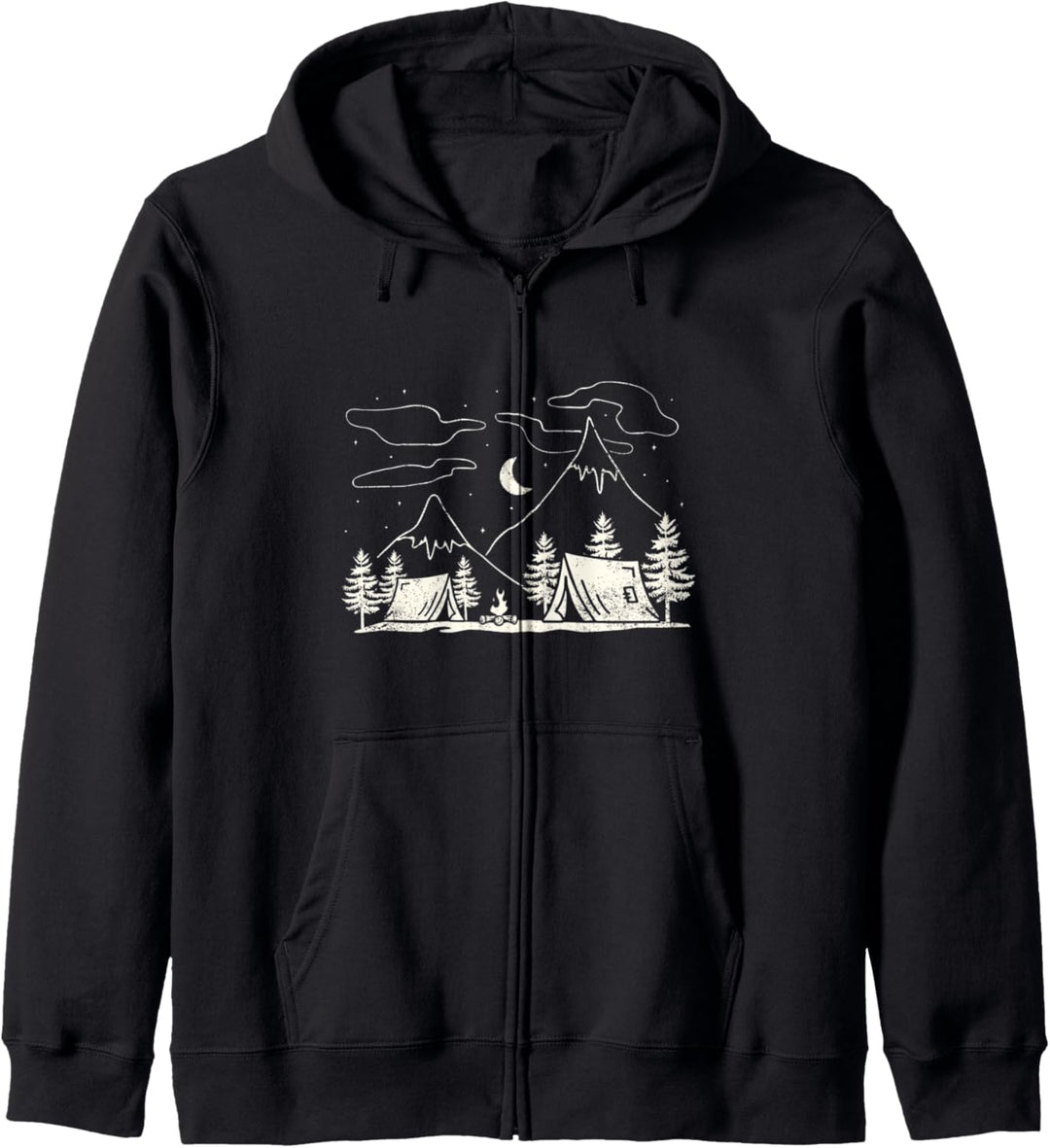 Camping graphic tree scene Forest hiking trendy Kapuzenjacke