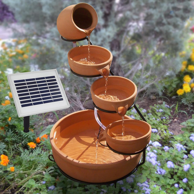 Amur SOLAR BRUNNEN SOLAR SPRINGBRUNNEN GARTENBRUNNEN ZIERBRUNNEN SOLAR WASSERSPIEL Solar TEICHPUMPE