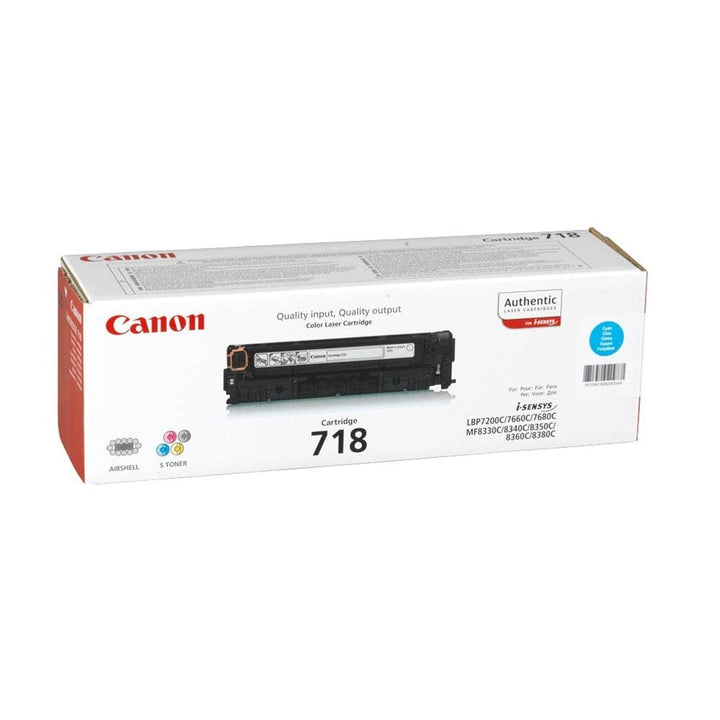 Canon 718 C original Toner Cian für ISensys Laserdrucker Toner Cartridge Cyan, Toner Cartridge Cyan