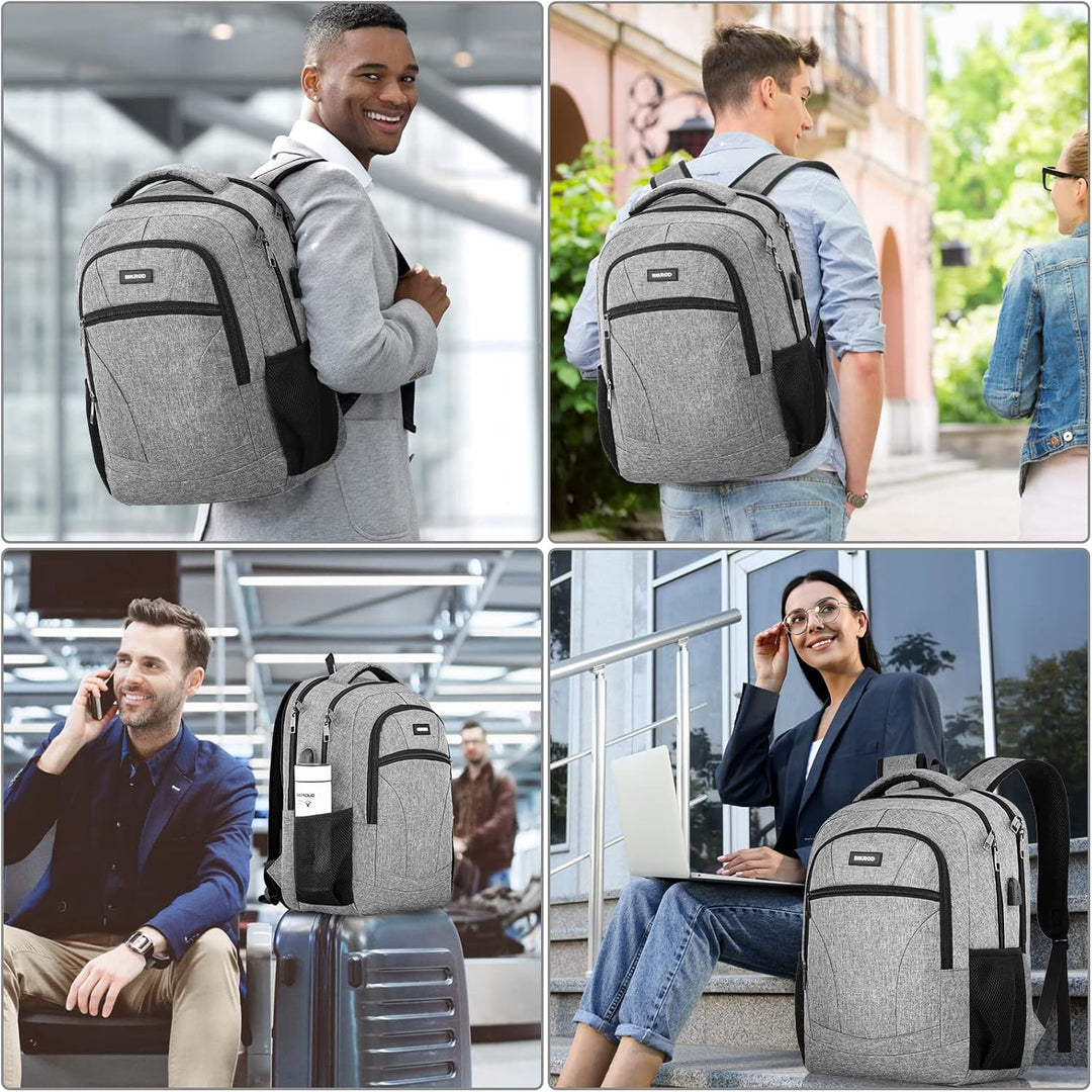 BIKROD Rucksack Herren und Damen, Schulrucksack Jungen Mädchen Teenager, 15.6 Zoll Laptop Arbeit Day
