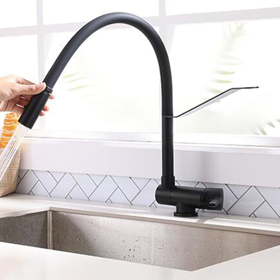Mischbatterie Küche Vorfenster, Wasserhahn Küche Klappbar Vorfenster Schwenkbar Messing Multifunktio