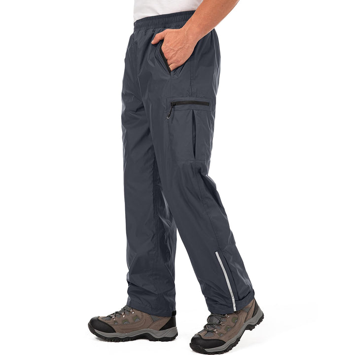 Regenhose Herren Wasserdicht Leichte Fahrrad Winddicht Reflektierende Outdoorhose zum Wandern Campin
