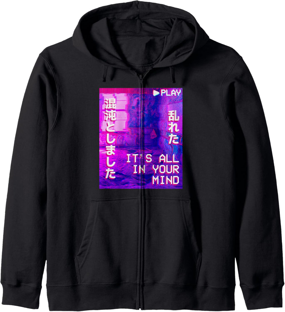 Es ist alles in deinem Kopf Emotional Vaporwave Dream Glitch Kapuzenjacke