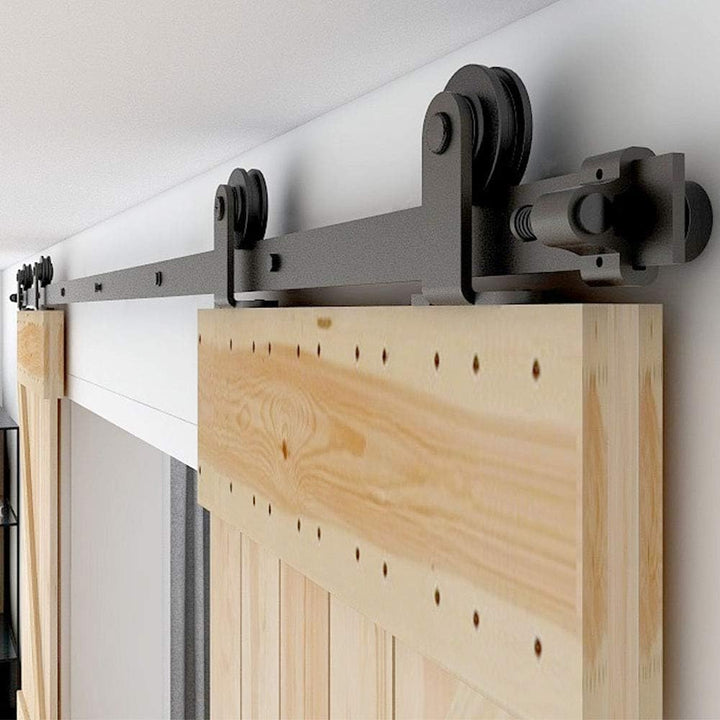 Schiebetürbeschlag Doppeltür 305cm Schiebetüren Schiebetürsystem Komplettset Laufschiene Rollen Set