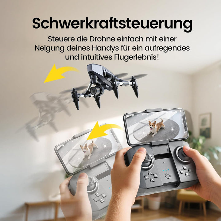 DEERC D21 Mini Drohne mit 1080P Kamera für Kinder, RC Quadcopter mit FPV Übertragung, 3 Batterien, O