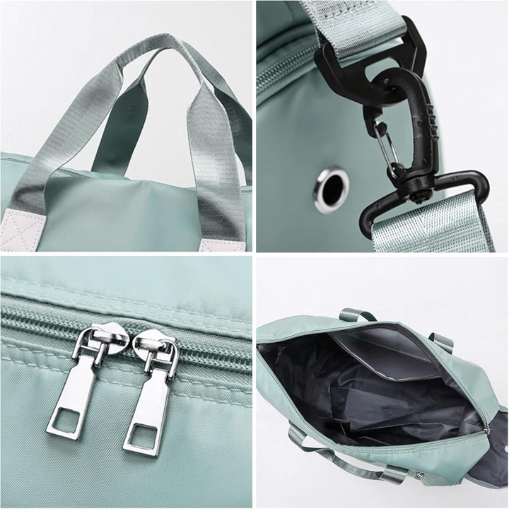 Sporttasche Damen Herren Reisetasche mit Schuhfach und Nassfach Gross 40L, Faltbar Wasserdicht Fitn