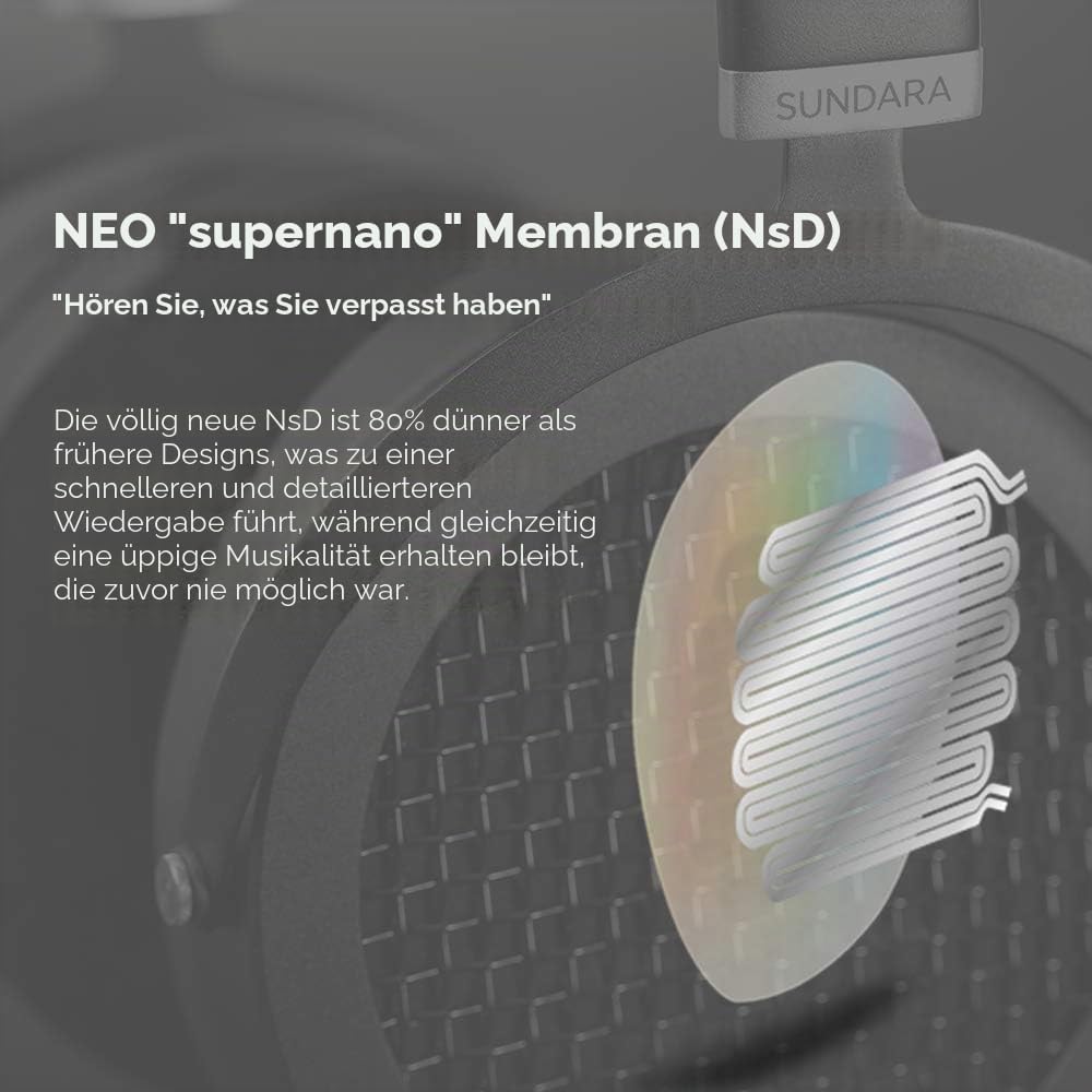 HiFiMAN Sundara Over-Ear-Kopfhörer, magnetisch, mit Hi-Fidelity-Design, einfach zu bedienen, geeigne