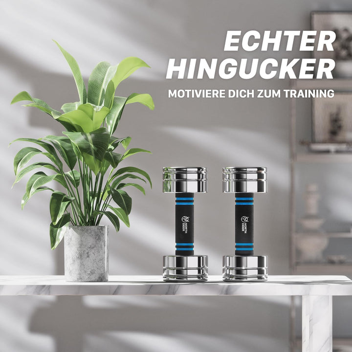 Northdeer STAHL Kurzhanteln - Ultrakompakte Einstellbare Hanteln 2,5kg 5kg 7,5kg 10kg 15kg 25kg mit