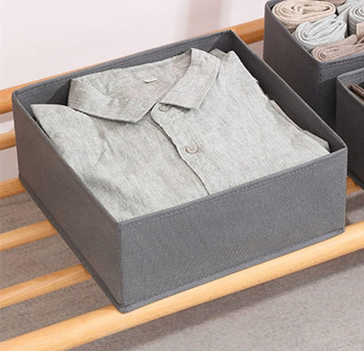 Lucoridy 4 Stück Kleiderschrank Organizer Schubladen Ordnungssystem Faltbare Stoff Aufbewahrungsbox