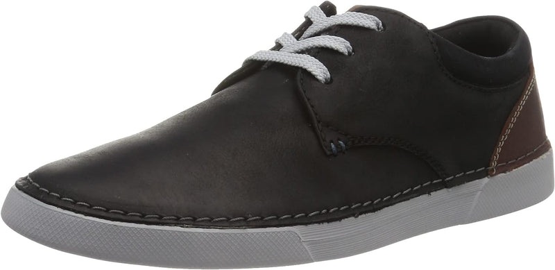 Clarks Herren Gereld Lace Sneaker 41.5 EU Schwarzes Leder, 41.5 EU Schwarzes Leder