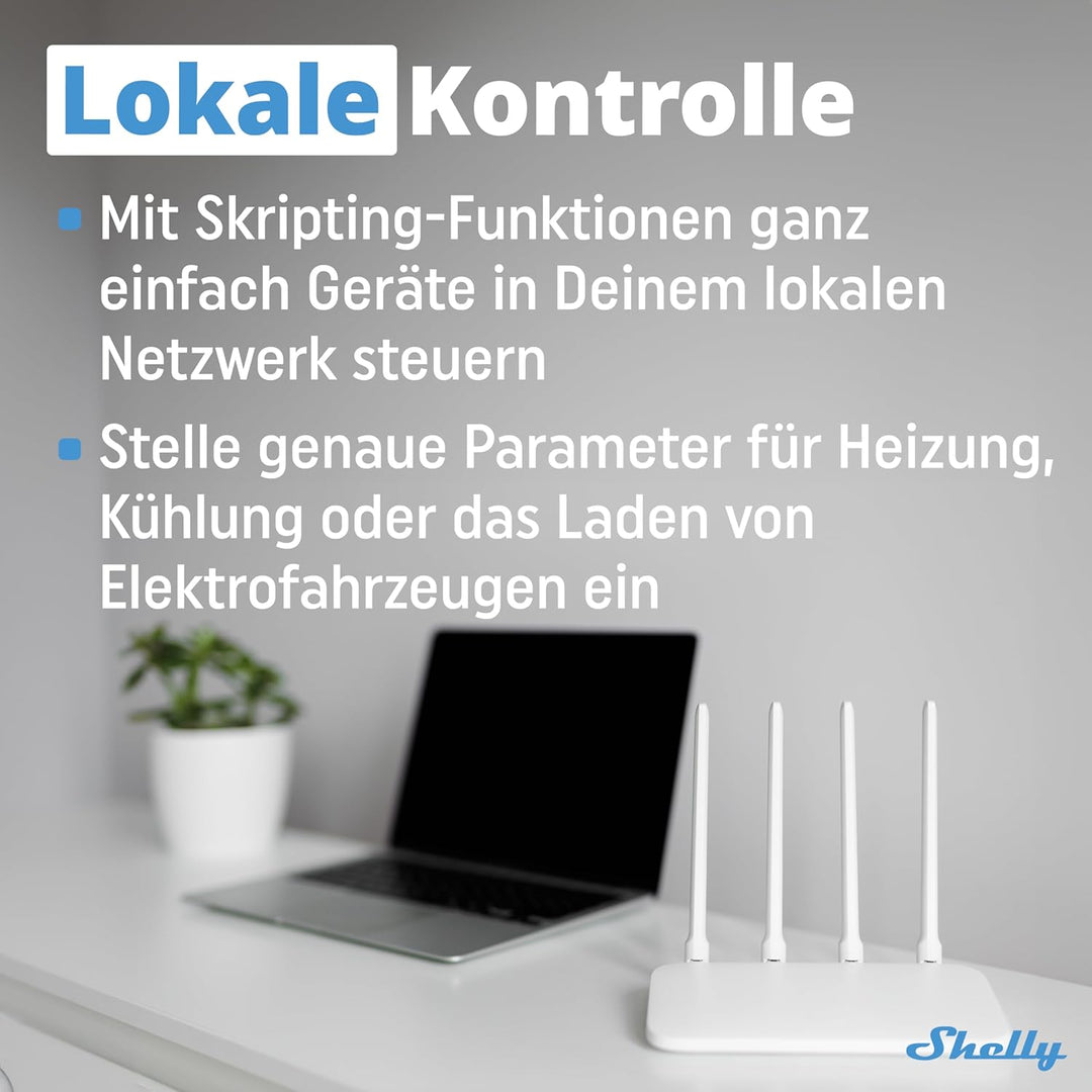 Shelly Pro 3EM (120A) | WLan & Bluetooth Smart Energy Monitoring 3-Phasen-Relaisschalter | Hausautom