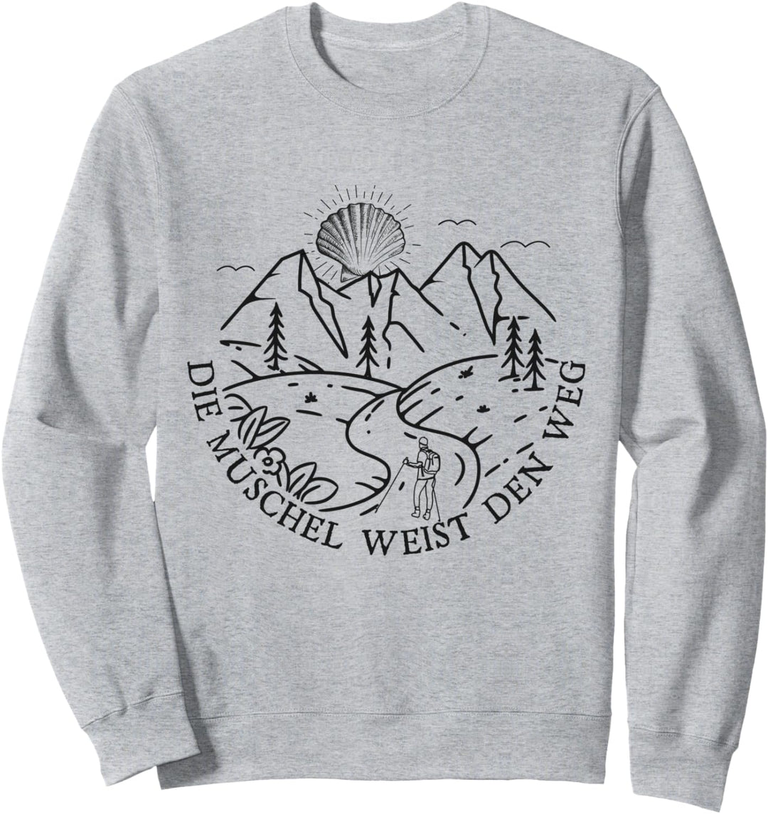 Die Muschel Weist Den Weg Pilgermuschel Jakobsweg Pilgern Sweatshirt