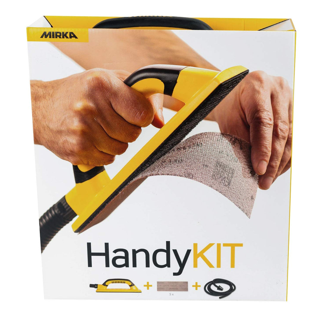 Mirka Handy Handschleifer Starter-Kit I Schleifklotz-Set mit Absaugung inkl 4m Absaugschlauch und 5