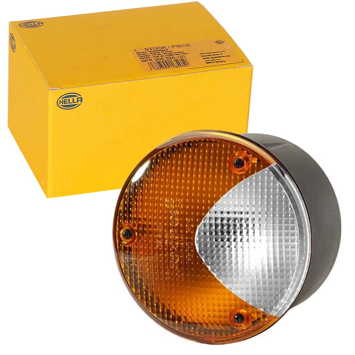 HELLA - Blinkleuchte - Halogen - 24/12V - Anbau/geschraubt - Lichtscheibenfarbe: gelb/weiss - Stecke