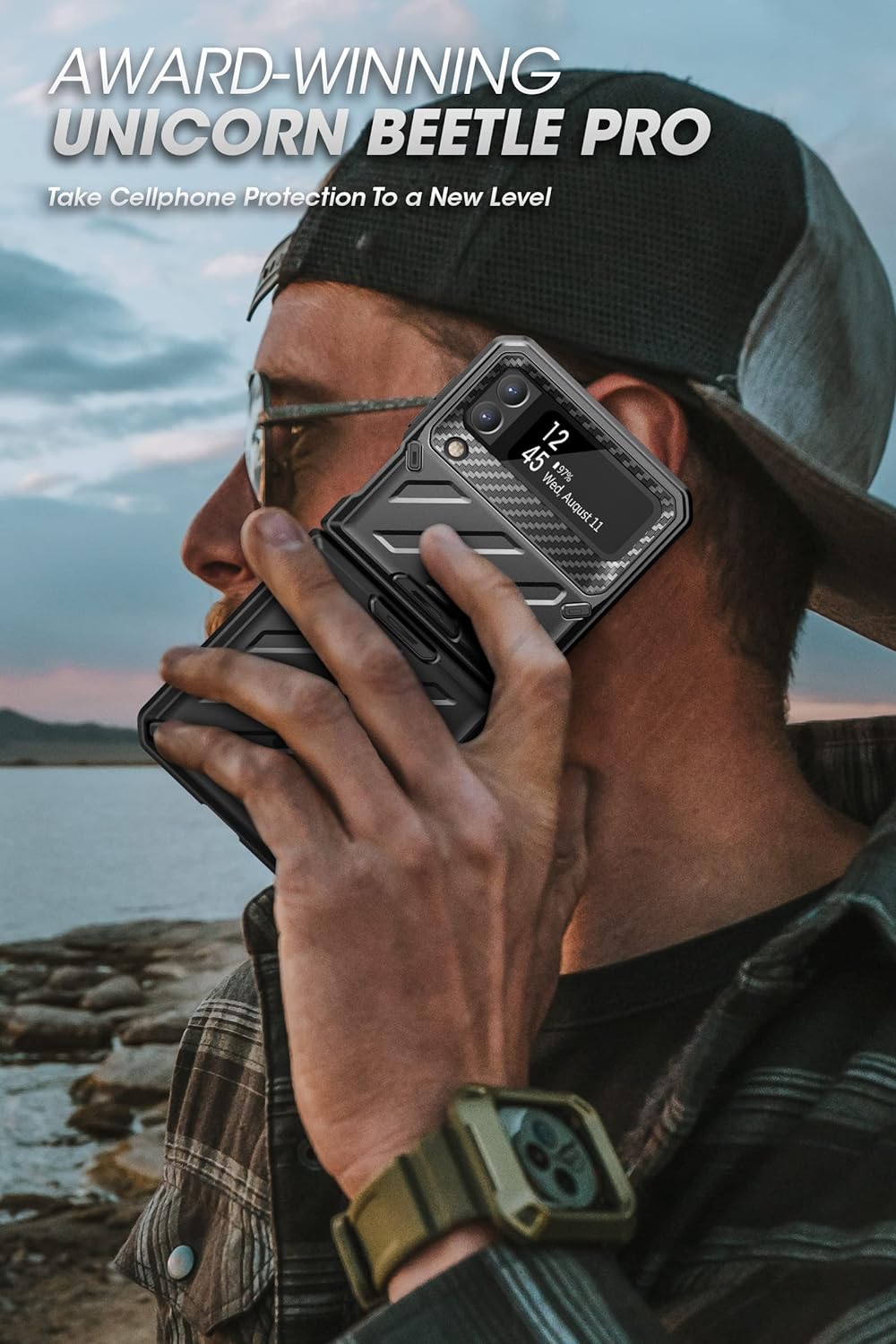 SupCase Outdoor Hülle für Samsung Galaxy Z Flip 3 5G (2021), Robust Handyhülle Bumper Case Premium S