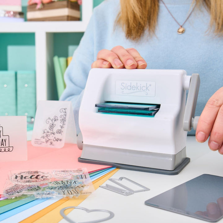 Sizzix Sidekick Stanzmaschine 661770, mit 6, 35 cm Öffnung, Weiss Sidekick Starter