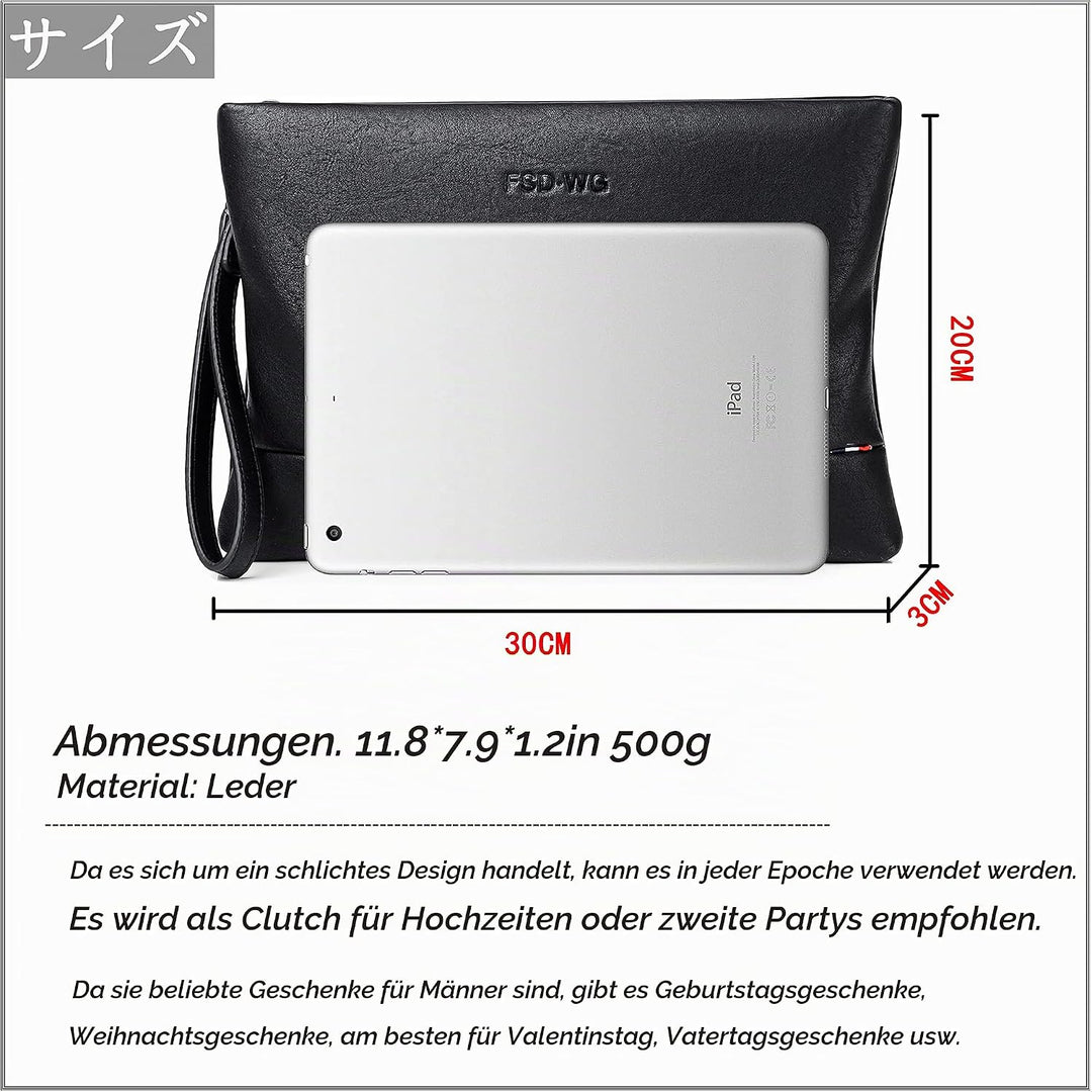 FSD.WG Herren-Clutch-Tasche, 30,5 cm, grosse Handtasche, A9186, L L A9186, L A9186