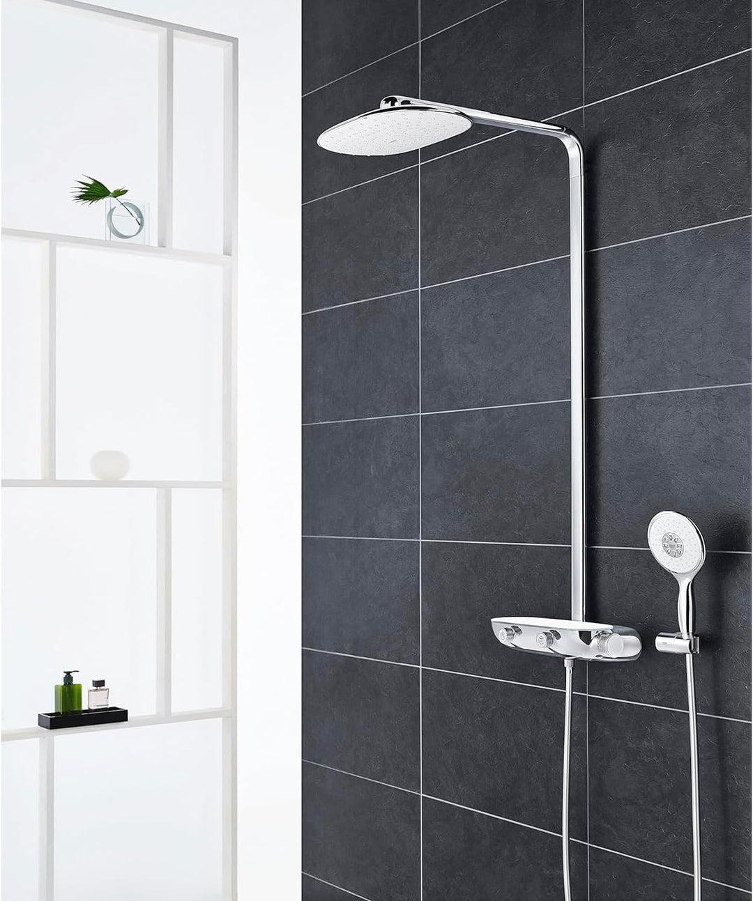 GROHE Rainshower System SmartControl Mono 360 - Duschsystem mit Thermostatbatterie (Wandmontage, int