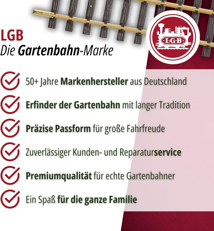 LGB – 21672 Schienenreinigungslok – Reinigung während der Fahrt – leistungsstark – USA Design – Gart
