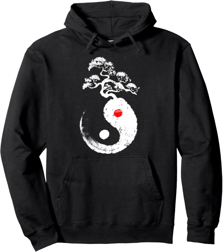 Japanische Bonsai-Baumkunst - friedlicher Zen-Buddhist Yin Pullover Hoodie