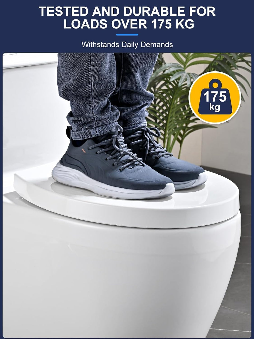 YEAUPE PRO Toilettendeckel mit Absenkautomatik, WC Sitz mit Quick-Release-Funktion und Softclose Abs