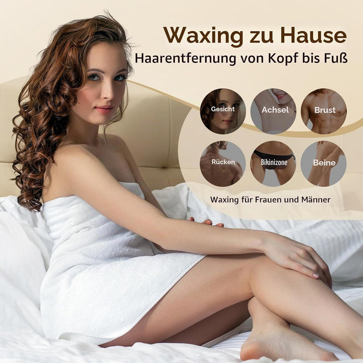 Waxing-Set, Wachs Haarentfernung für Frauen Männer: Professionelles Wax set, Ganzkörper Haarentfernu